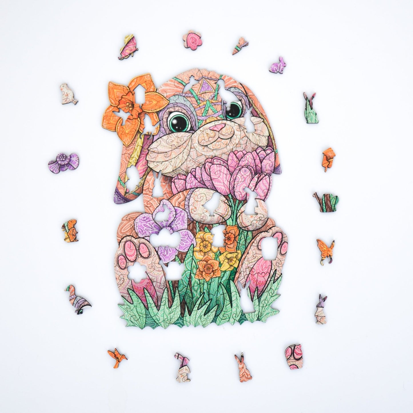 Fluffy Bunny Puzzle - Lubiwood UK
