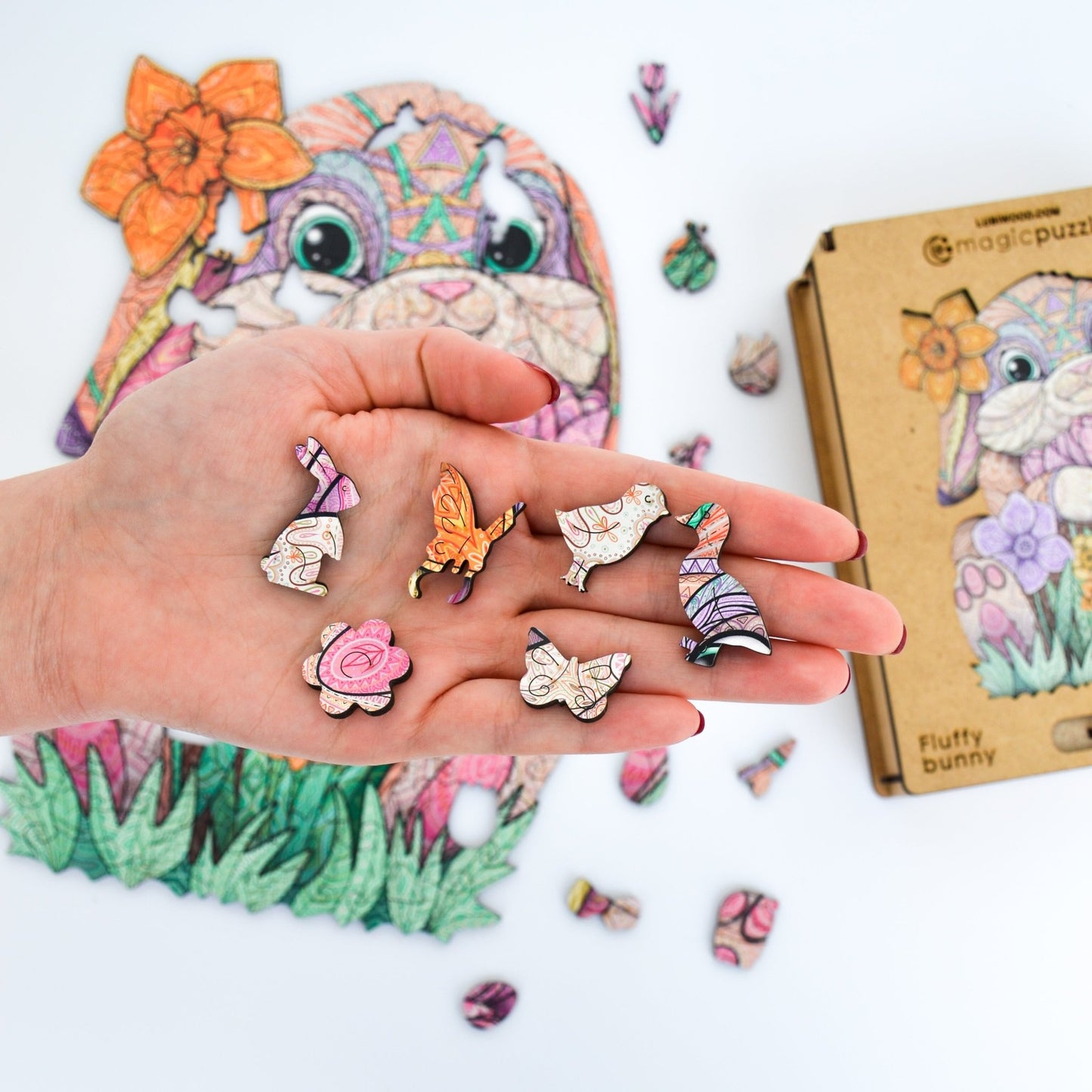 Fluffy Bunny Puzzle - Lubiwood UK