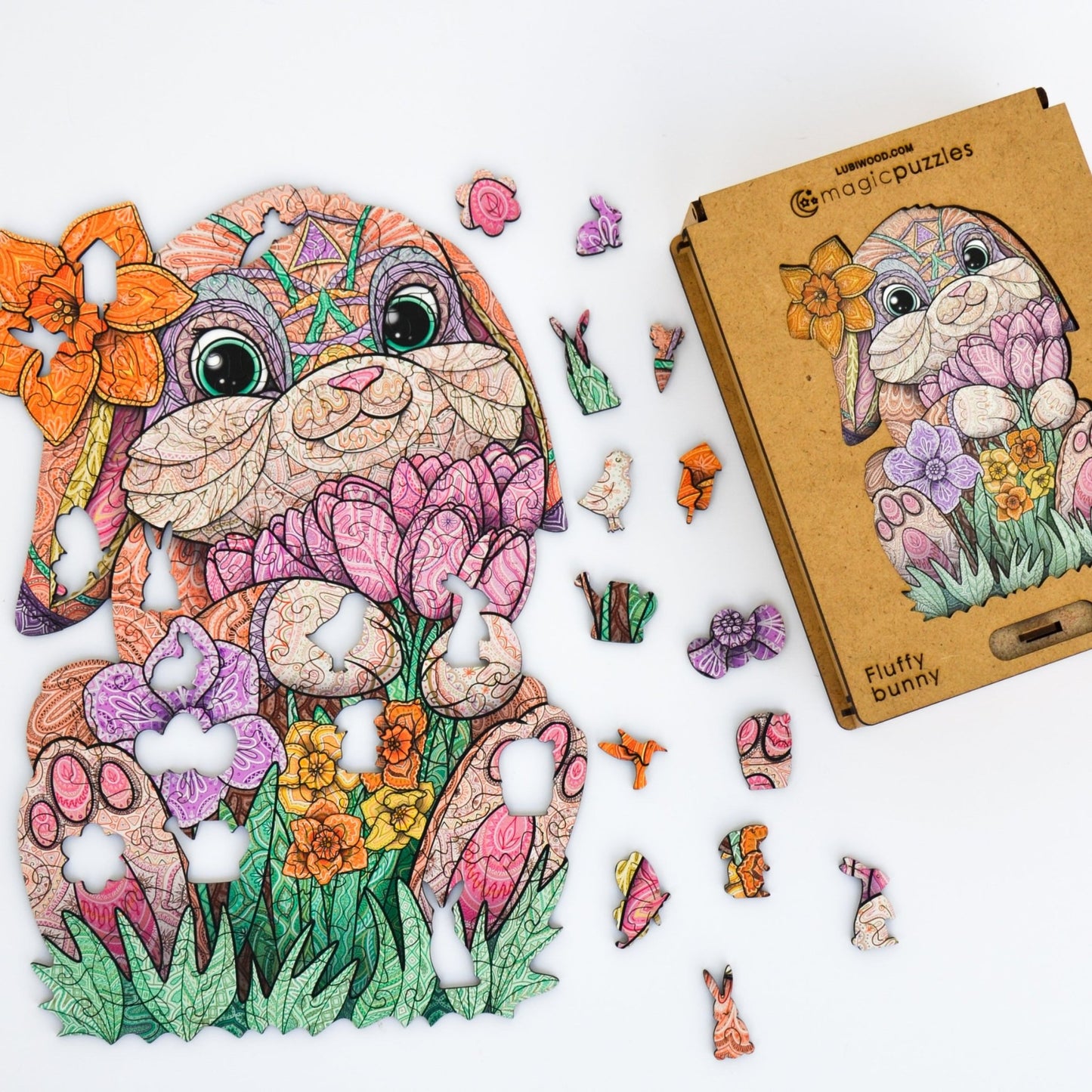 Fluffy Bunny Puzzle - Lubiwood UK