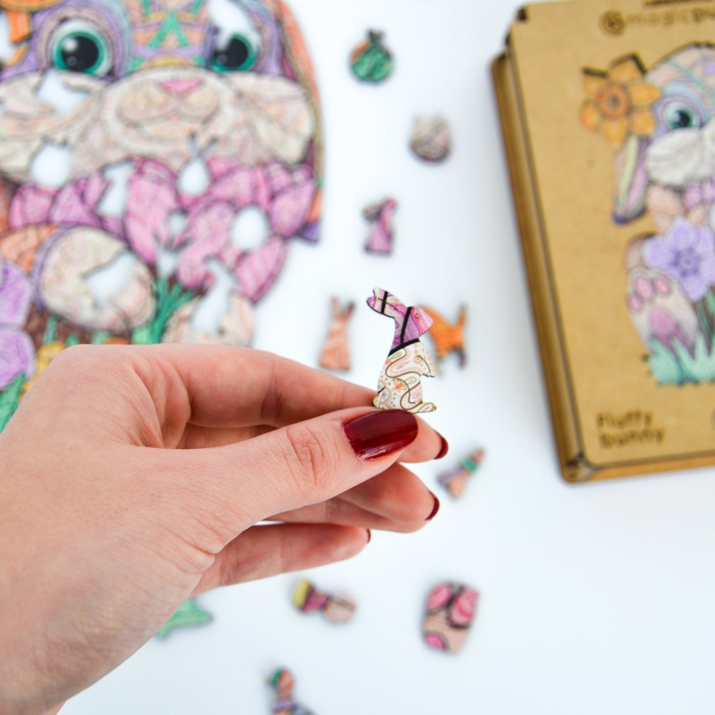 Fluffy Bunny Puzzle - Lubiwood UK