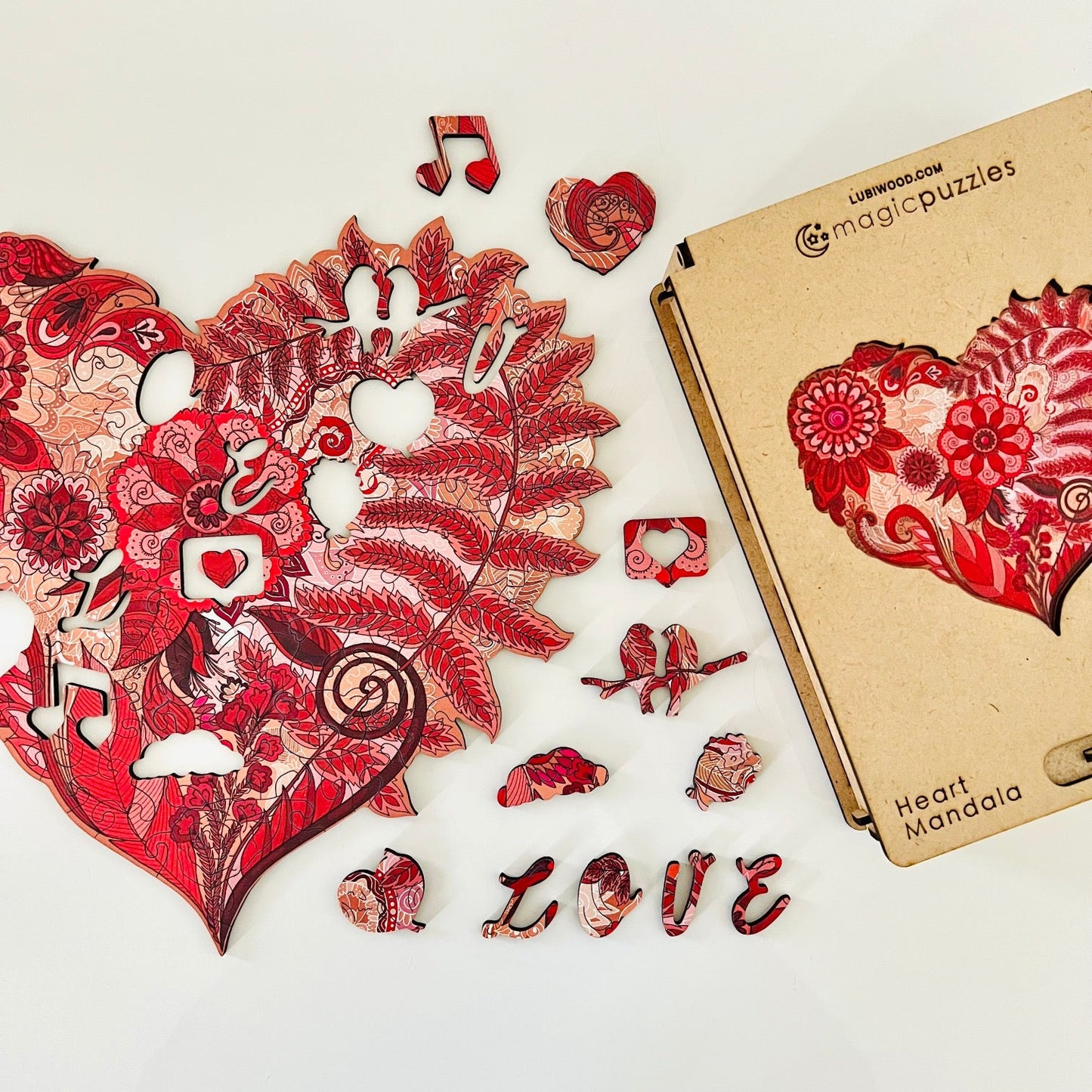 Heart Mandala Puzzle - Lubiwood UK