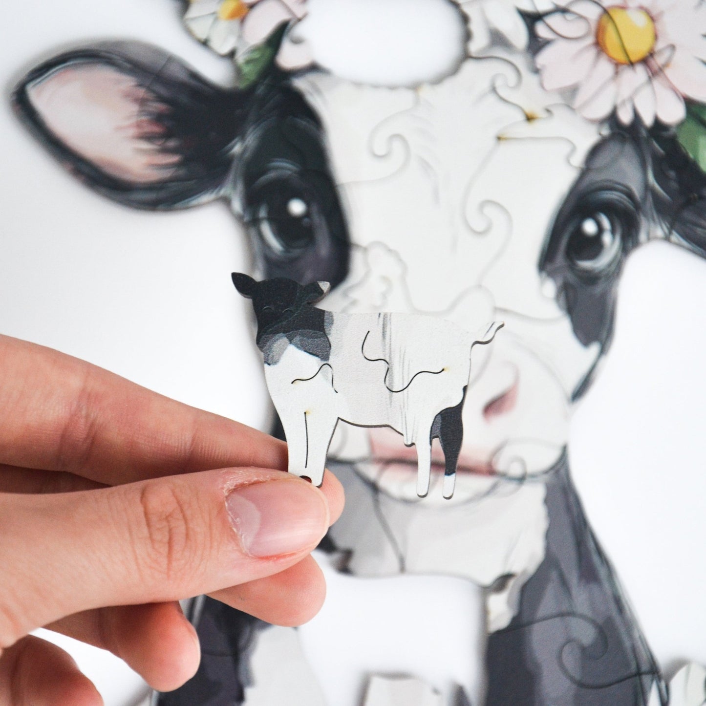 Snuggly Cow Junior Puzzle - Lubiwood
