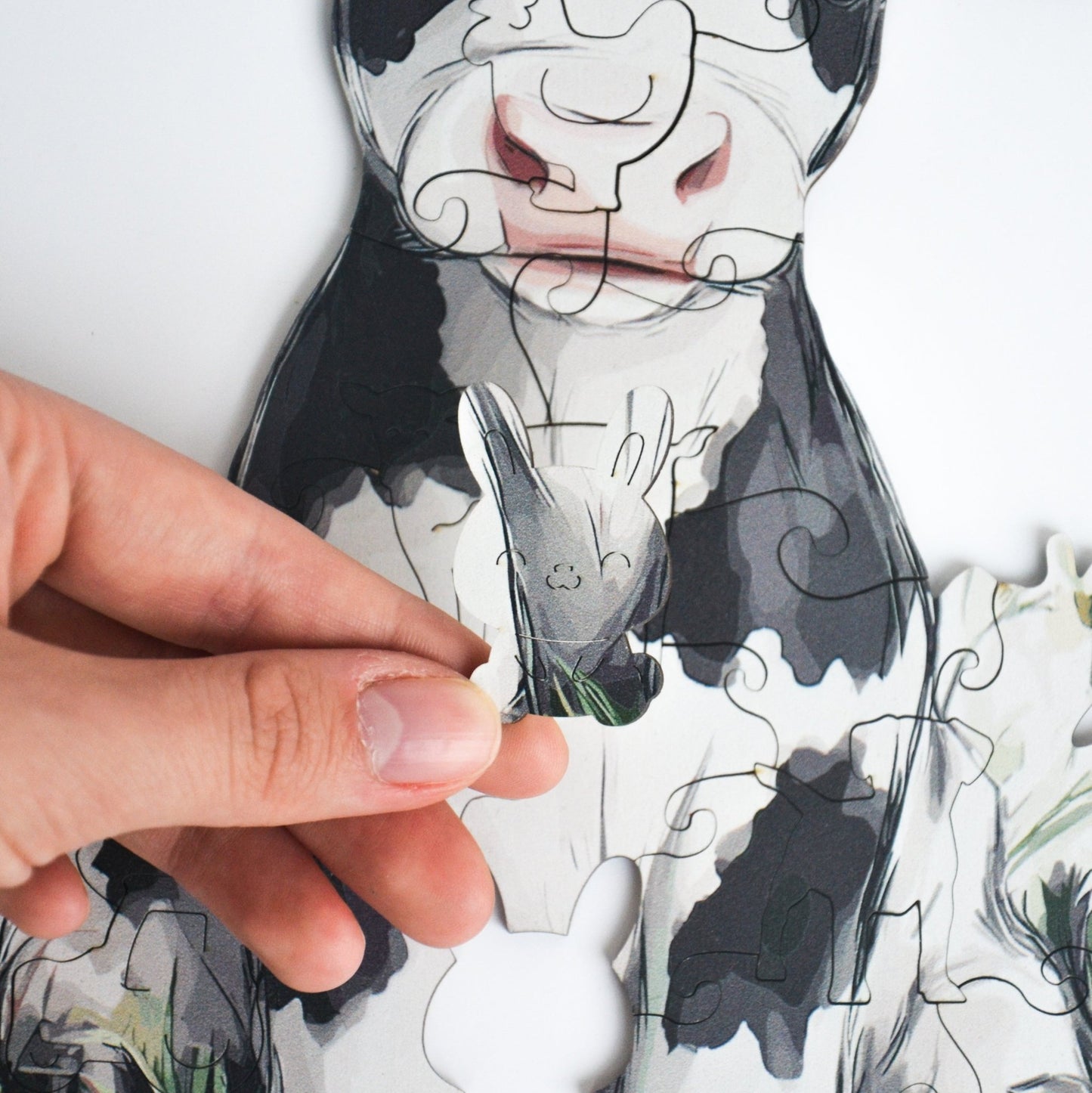 Snuggly Cow Junior Puzzle - Lubiwood