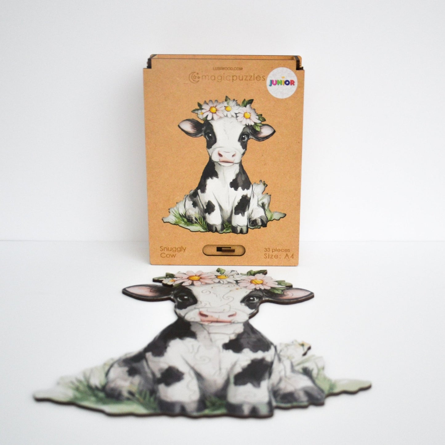 Snuggly Cow Junior Puzzle - Lubiwood