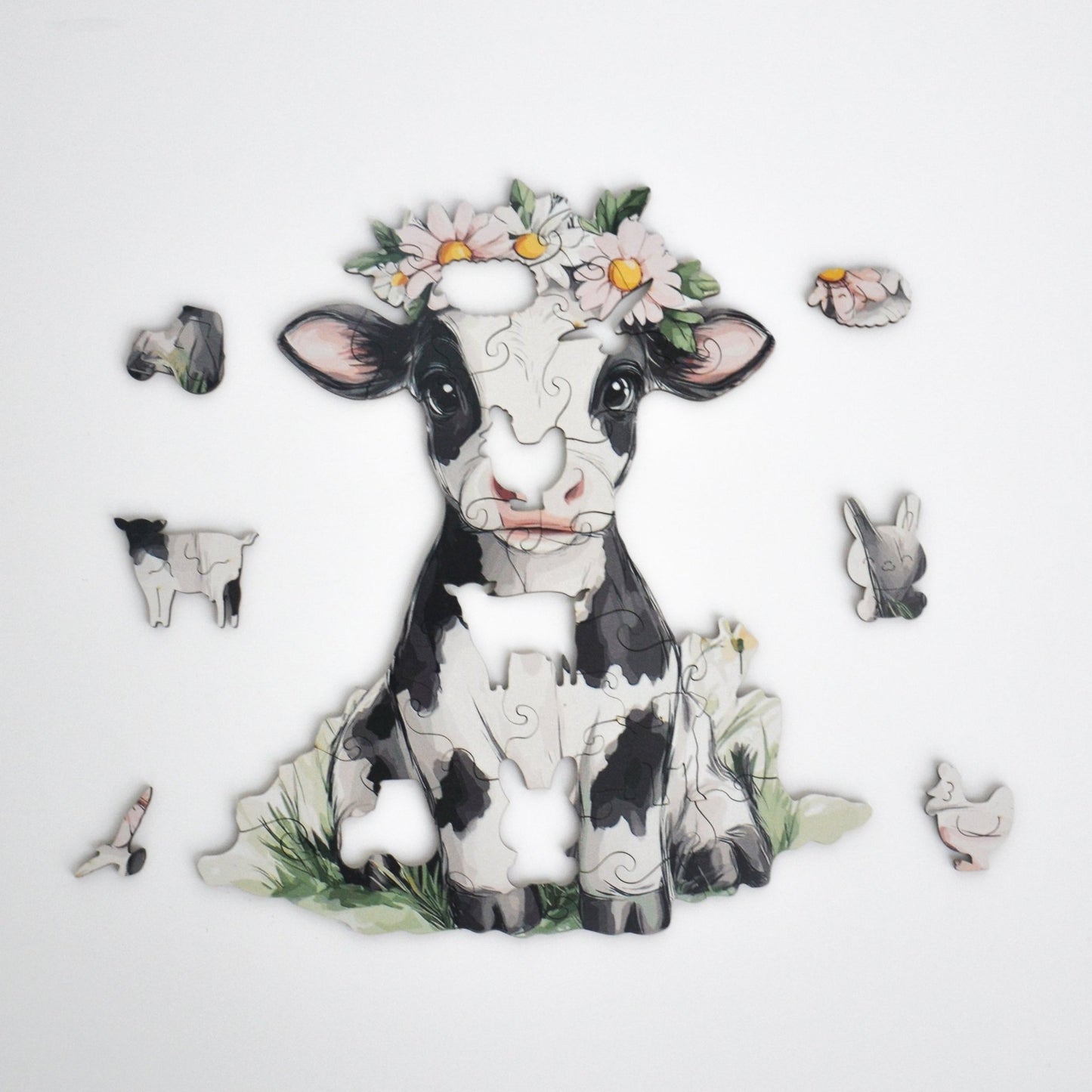 Snuggly Cow Junior Puzzle - Lubiwood