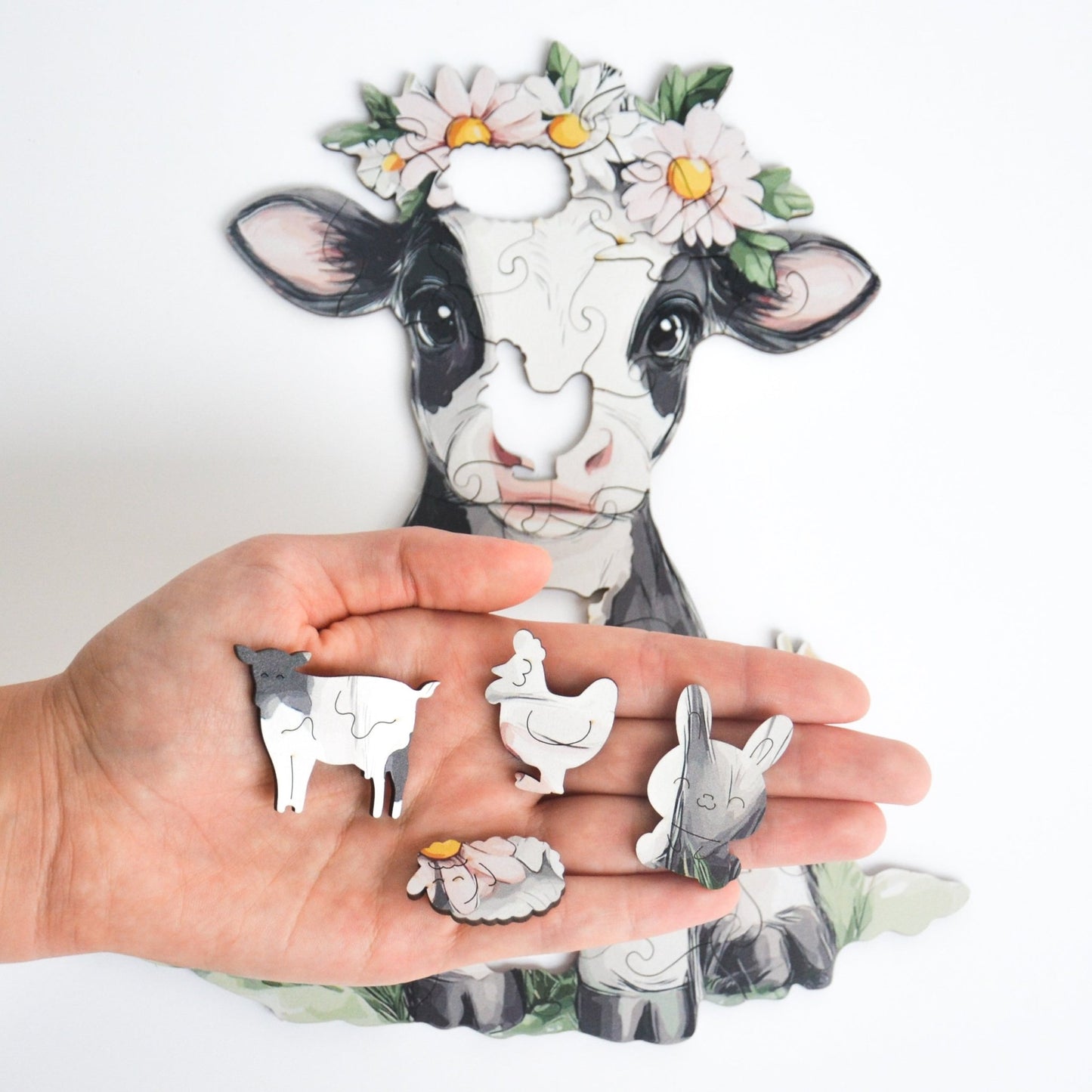 Snuggly Cow Junior Puzzle - Lubiwood