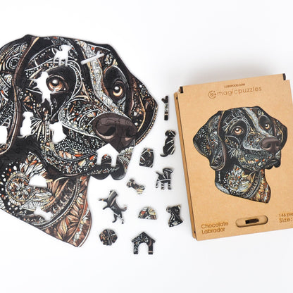Chocolate Labrador Puzzle - Lubiwood UK
