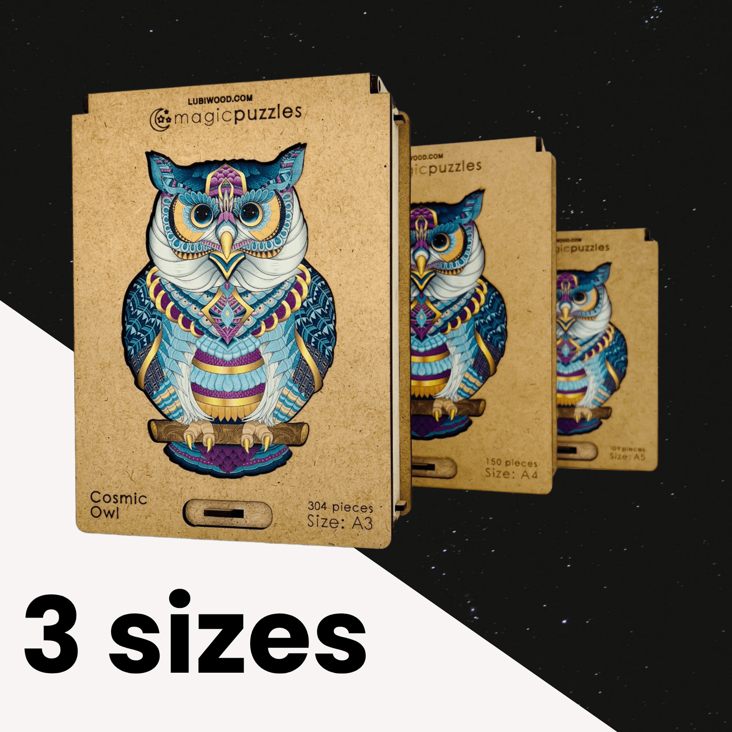 Cosmic Owl Puzzle - Lubiwood UK