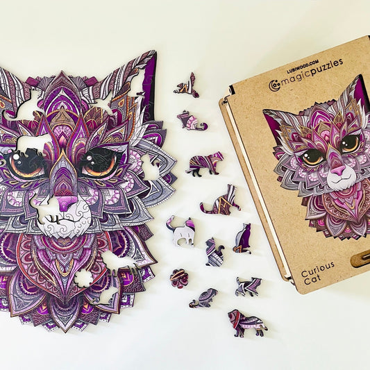 Curious Cat Puzzle - Lubiwood UK