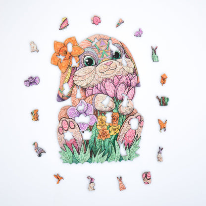 Fluffy Bunny Puzzle - Lubiwood UK
