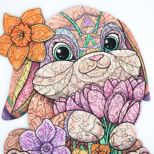 Fluffy Bunny Puzzle - Lubiwood UK