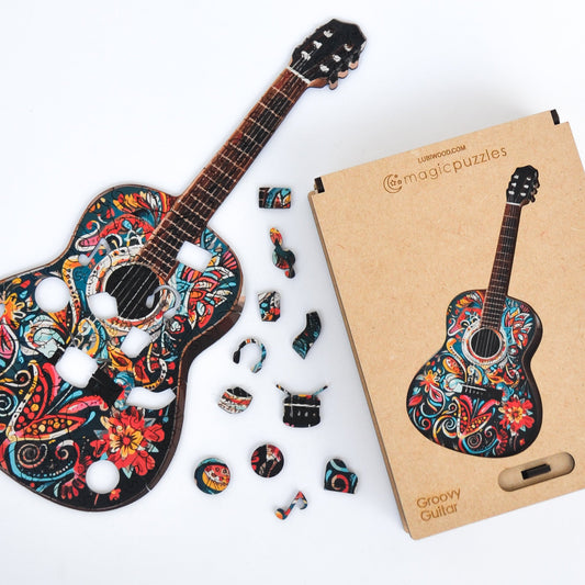 Groovy Guitar Puzzle - Lubiwood UK