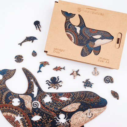Midnight Orca Puzzle - Lubiwood UK
