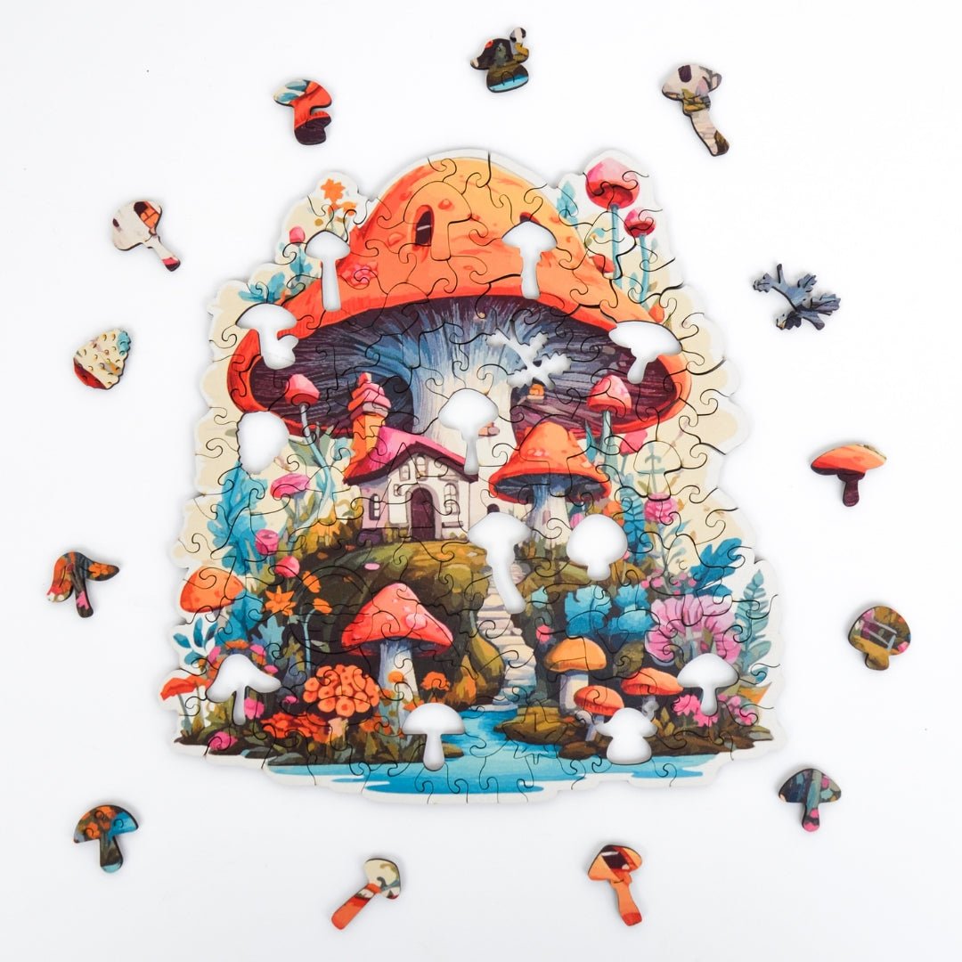 Mushroom House Puzzle - Lubiwood UK
