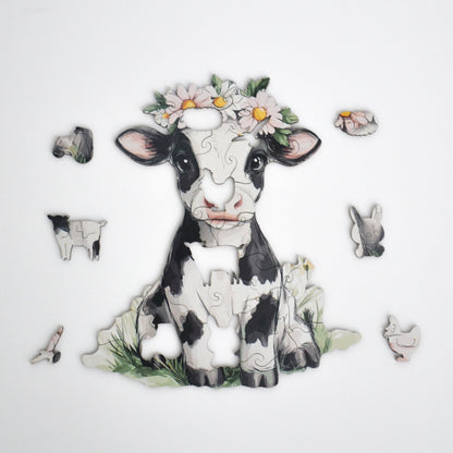 Snuggly Cow Junior Puzzle - Lubiwood